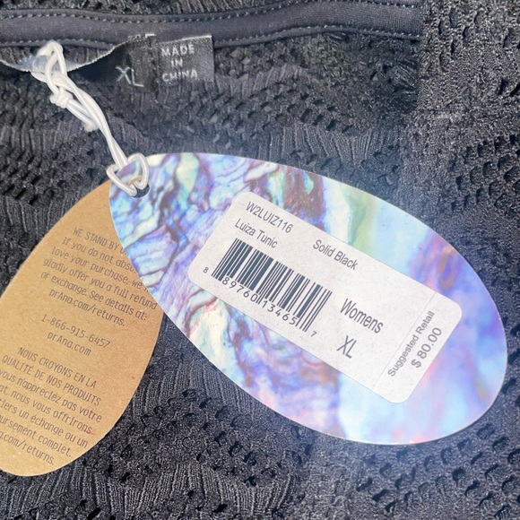 NWT prAna Luiza Tunic in Black Size XL - Picture 12 of 12